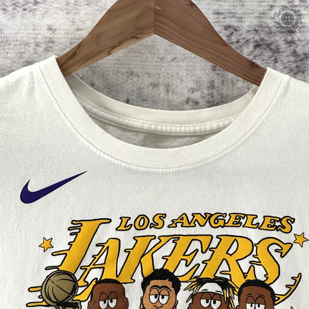 The Nike Tee Shirt Lakers 2020 NBA Finals Championship Caricature White Men's XL - Picture 3 of 7